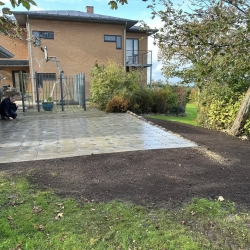 Flisebelægning i Spøttrup