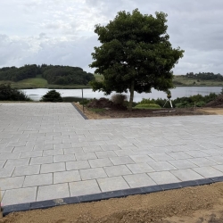 Flisebelægning i Spøttrup