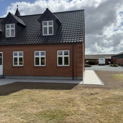 Flisebelægning i Spøttrup